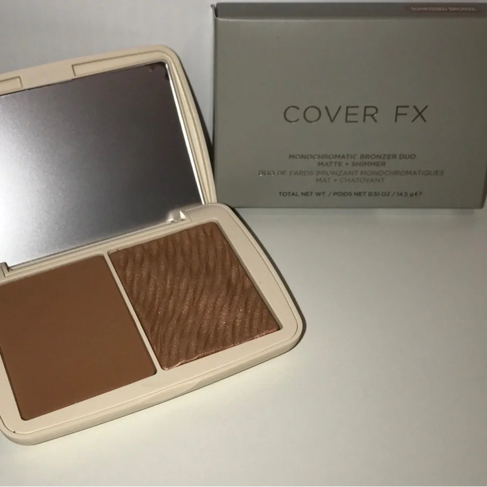 Cover FX Monochromatic Bronzer duo matte +shimmer sun kissed bronze NEW